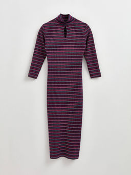 CONTE Платье в полоску с мерцающим блеском 836 plum