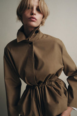 ZW COLLECTION SHORT PARKA WITH ADJUSTABLE WAIST - Zara фото 12