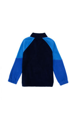 Erkek _ocuk Yar_m Fermuarl_ Lacivert Polar Sweatshirt