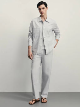 Брюки relax fit со льном / Zarina