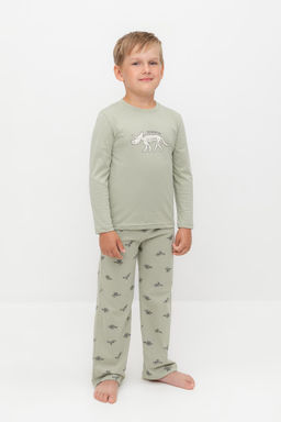 К 1600/шалфей,маленькие динозавры пижама дет