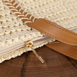 Сумка плетеная 40x33x27 / DW-14 /уп 1/бежевая - Галеонтрейд фото 2