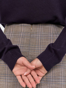 Юбка T-lab TL-SKT-010TK-JSP-бежевый клетка  фото 3