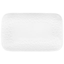 Блюдо прямоугольное 31*20,5*2,5 см "Веточки-цветочки" малое, фарфор