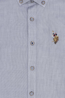 U. S. Polo Assn Серая базовая рубашка с длинным рукавом для мальчика - U.s. polo assn фото 6
