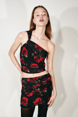 Top de un hombro con detalle enlazado - H&m фото 4