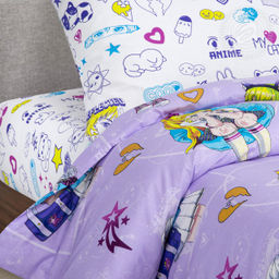 Аниме 1,5 сп./Пододеяльник: 1 шт. - 215*145; Простыня: 1 шт. - 214*150; Наволочка: 2 шт. - 70*70; Поплин детский - Артпостель фото 3