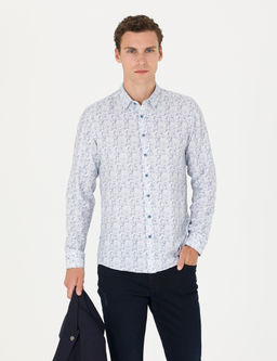 Mavi Slim Fit Uzun Kollu G_mlek