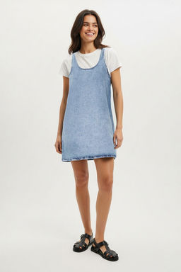 Mavi Oversize Mini Denim Elbise TWOSS24EL00015