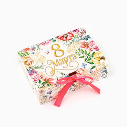 Цена за 3 шт. Коробка подарочная, упаковка, С 8 марта!, 16.5?12?5 см