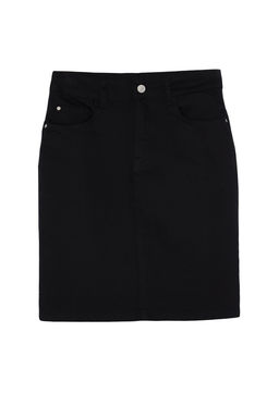 Siyah Gabardin Dokuma Mini Boy Etek TWOSS24ET00243