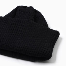 Шапка детская, чёрная, размер 48-52 (3-5 лет)