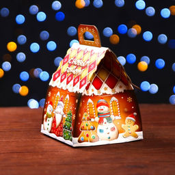 Цена за 10 шт. Подарочная коробка Пряничный 12 х 12 х 16,8 см - Simaland фото 3