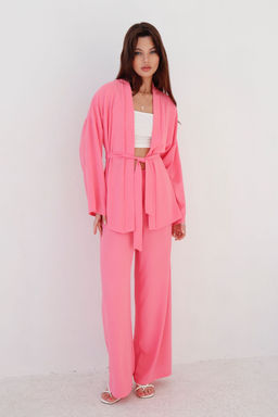 9377 Костюм из кимоно и брюк-палаццо pink - Martichelli фото 12