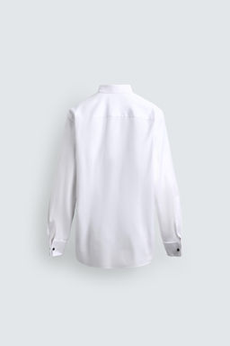 CAMISA SMOKING PU?O GEMELO / Blanco - Zara фото 8