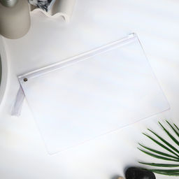 Цена за 2 шт. Косметичка для бассейна с застёжкая зип-лок, большая, принт Summer, прозрачная/красная - Simaland фото 2