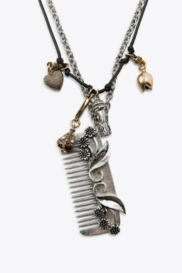 PACK OF 2 CHARM COMB NECKLACES - Zara фото 2