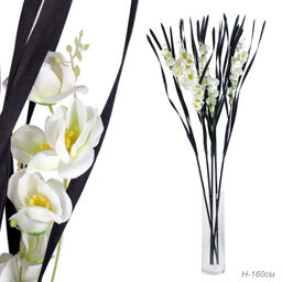 Сухоцвет набор 5 штук 160 см черно-белый / GA100 /уп 30/ - ГалеонТрейд фото 3