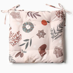 Сидушка Этель Новогодние украшения 42х42 см, 100% хл, саржа 190 г/м2  фото 2