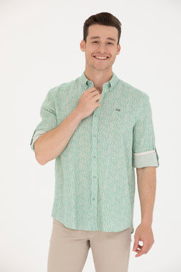 U. S. Polo Assn Мужская мятная рубашка с длинным рукавом - U.s. polo assn фото 17