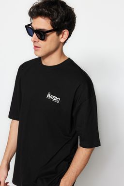 TRENDYOL MAN Gri Oversize Bisiklet Yaka Slogan Orme T-Shirt TMNSS23TS00263 - Trendyolmilla фото 8
