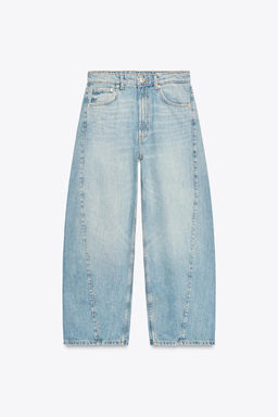 TRF BAGGY BALLOON MID-WAIST JEANS - Zara фото 14