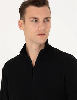Siyah Regular Fit Sweatshirt - Pierre cardin фото 2