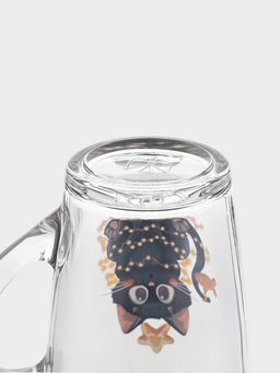 Цена за 20 шт. Кружка Капучино. Озорные котики, 300 мл, стекло, рисунок МИКС