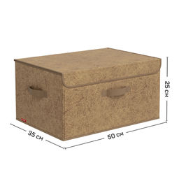 Короб стеллажный с откидной стенкой, с крышкой, 50*35*25 cм, MONET AUTUMN, шт