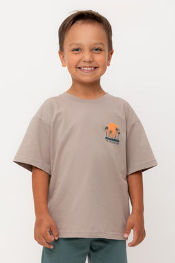 КР 302732-1/коричневый к556 фуфайка (футболка) для мал - Crockid фото 2