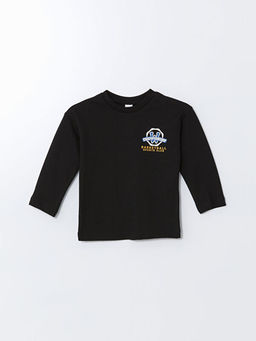 Bisiklet Yaka Bask?l? Erkek ?ocuk Ti??rt