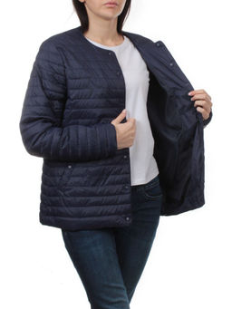 K-527 DK. BLUE Куртка демисезонная стеганая женская (70 гр. холлофайбер) - Fashion фото 7