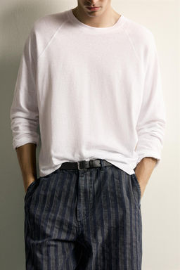 PANTAL?N CHINO RELAXED FIT RAYAS / Azul - Zara фото 5