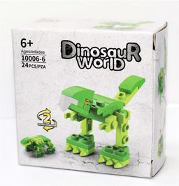 Цена за 2 шт. Конструктор 23 детали "Динозавр" (10006-1)