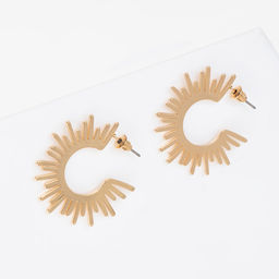 Серьги металл Атмосфера солнце, ярило, цвет золото