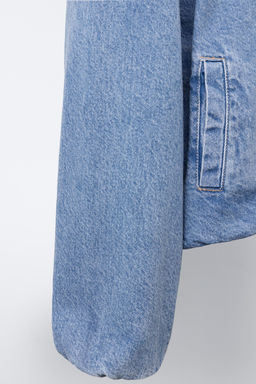 CAZADORA BOMBER DENIM / Azul