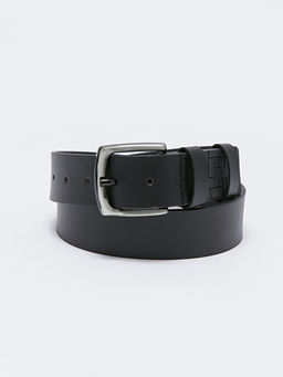 Deri G?r?n?ml? Erkek Kemer