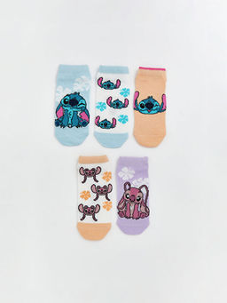 Следки для девочки 5 пар с принтом Stitch и Angel