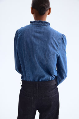 Blusa denim con volantes - H&m фото 3