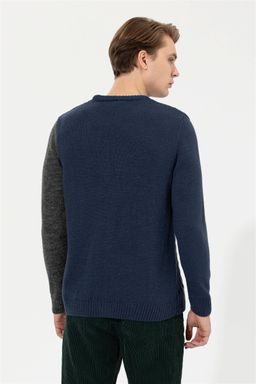 Мужской темно-синий вязаный свитер - U.s. polo assn фото 5