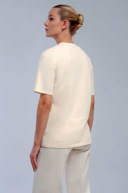 Арт. 31139 Футболка женская 44-52 (5 шт) Цвет:светло-бежевый - Калинка фото 4