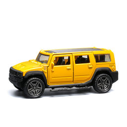 Жёлтая инерционная машинка die-cast , 1:32, с люком