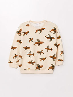 Bisiklet Yaka Bask?l? Erkek Bebek Sweatshirt - Waikiki фото 2