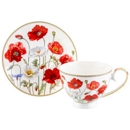 Чайная пара 2 пр. 300 мл 12,5*9,5*7 см "Маки" на ножке, фарфор NEW BONE CHINA
Состав: Фарфор