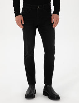 Antrasit Slim Fit Pamuk Kar___ml_ Jean Pantolon