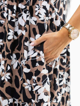 Платье женское, цвет черный коричневый