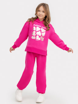 Худи для девочек в розовом цвете с печатью - Mark formelle фото 2