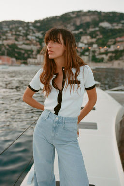 CONTRAST RIBBED CARDIGAN - Zara фото 2