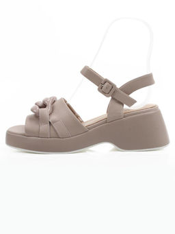 08-XL693-3 GRAY/BEIGE Босоножки женские (натуральная кожа)