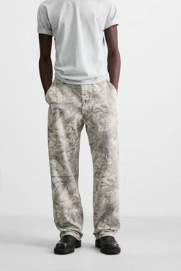 ABSTRACT PRINT CARPENTER TROUSERS - Zara фото 2